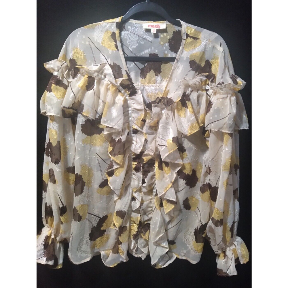 Women Mazik Chiffon Size Small Blouse